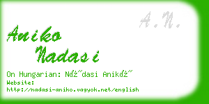 aniko nadasi business card